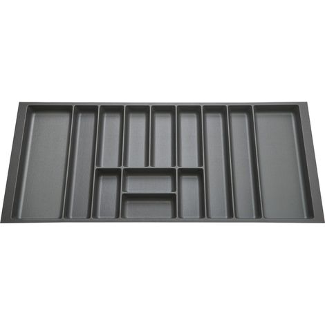 ORGA-BOX 9 Besteckeinsatz anthrazit für Nobilia-Küchen ab 01/25, Schubladenbreite 1200 mm