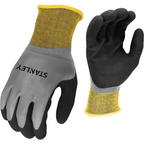 Stanley® SY18L Waterproof Grip Gloves - Large (Size 9), Durable and Comfortable for Work and Outdoor Activities