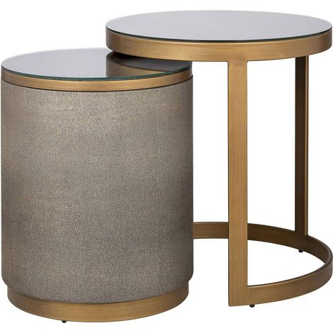 Tables élégantes avec verre doré - Doré et transparent (1/5)