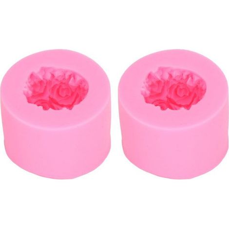 2 moules gâteau cuisson flexible réutilisables silicone crème glacée rose (1/4)