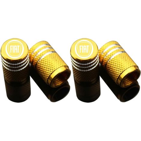 (4 pièces jaunes) Bouchons de valve de pneu avec logo pour BMW 500, Grande Punto et Ducato (2012-2018) - Modification extérieure (1/5)