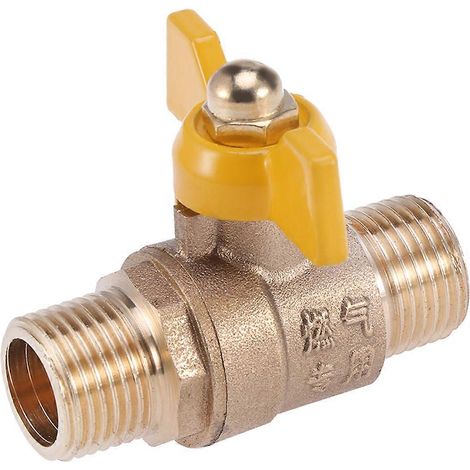 Pièce de rechange pour chauffe-eau : vanne à bille en laiton pour jardin, gestion de l'eau, 6,1 × 5,1 × 5,1 cm, arrêt automatique (1 pièce) (1/5)