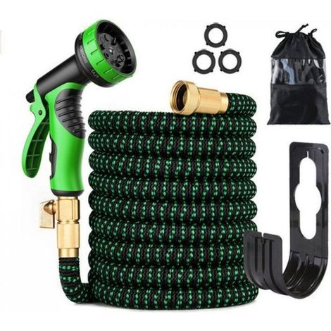 Tuyau arrosage extensible 15m, flexible avec buse 10 fonctions, pour jardin et voiture (1/4)