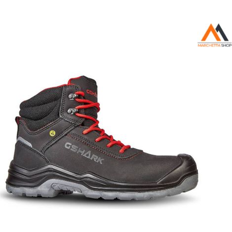 Scarpe Antinfortunistiche GShark Boss S3S FO SR ESD Alte Imp - COLORE: ROSSO/NERO - TAGLIA: 41