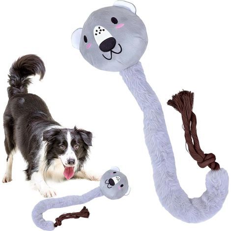 Giocattoli da masticare con fischietto per cani, realizzati in peluche e corda di cotone. Adatti a cani di piccola, media e grande taglia, per l'esterno, l'interno, la casa, i viaggi, ecc.