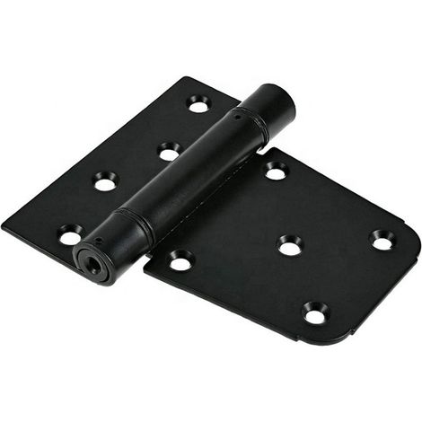Charnières de porte plates 4 pièces charnières noires taille 133111mm, charnières en acier au carbone noir pour portes de jardin, portes de grange et portes de placard (1/5)