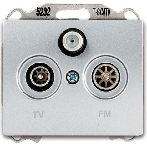 SIEMENS Prise TV/FM/SAT Alu Silver IRIS (1/2)