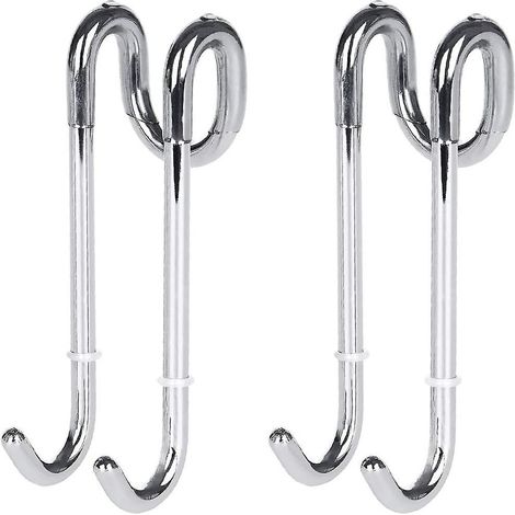 Crochet de salle de bain ultra-léger pour paroi de douche - Lot de 2 (11 cm) (1/5)