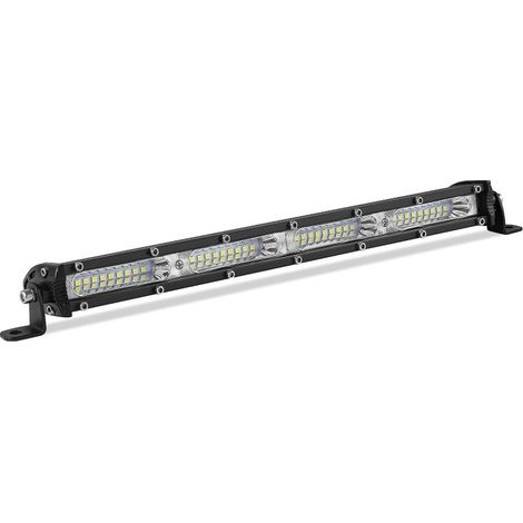 Barre LED mono-rang 33,2 cm 108 W, 36 LED, puissante, ultra-mince, projecteur/lampe halogène, 12V/24V, ATV, Jeep 4x4 tout-terrai