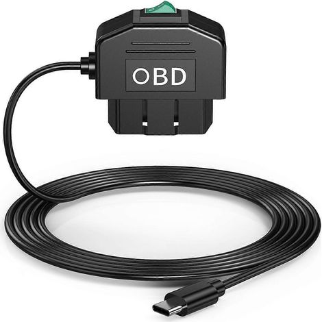 Kit de câblage OBD pour caméra embarquée, avec câble OBD pour caméra embarquée 12-24V vers 5V/3A-- (1/5)