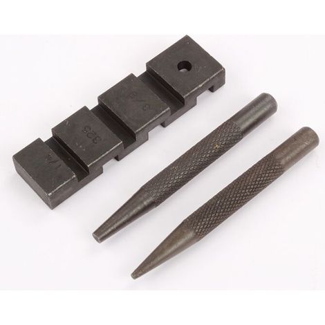 Kit Professionnel de Réparation de Lien de Chaîne Disjoncteur de Chaîne de Scie de Poche Tronçonneuse à Chaîne Outils de Réparation Pré-réglage Poinçon de Briseur de Chaîne de Barre de Tronçonneuse Ou (1/4)