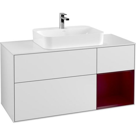 V&B Waschtischunterschrank Finion 120cm, Pl wh. m, Reg re Peo, wh. m Lac (1/2)