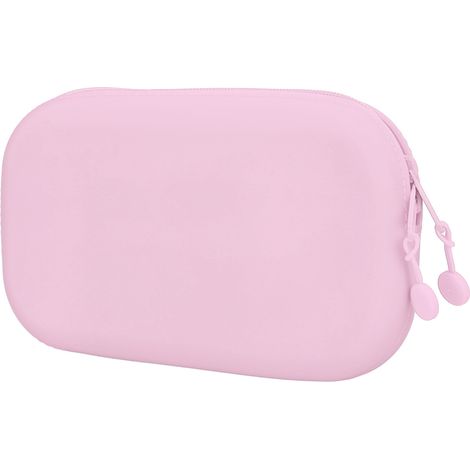 Pen Bag Easy Use Light Weight Small Size Silica Material Storage Bag for School Office TravelPink (1/5)