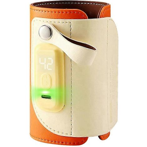 Chauffe-biberon portable, étui isotherme pour biberon avec charge rapide et affichage LED pour la maison, la famille et les voyages (prise américaine). (1/5)