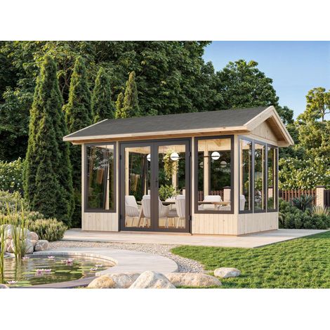 Abri de jardin en bois Isabella 10,9 m2 Naturel (1/5)