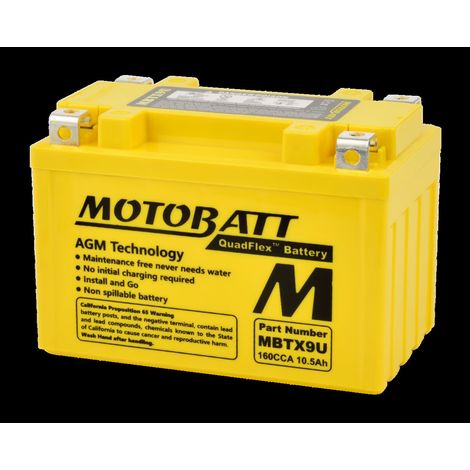 MotoBatt MBTX9U 12V 10,5Ah – Batteria AGM Sigillata Precaricata