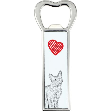 Laperm - un apribottiglie con un gatto, un apri-frigo personalizzato, un regalo unico per uomo firmato Art-Dog (1/5)