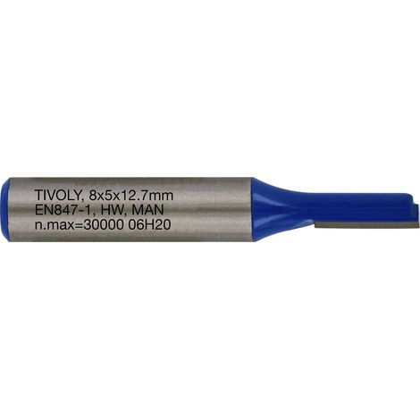 Tivoly • Fraise de Défonceuse à Rainurer Droit • Ø5mm • Lame en Carbure • Tige Ø8mm • Pour Travail du Bois