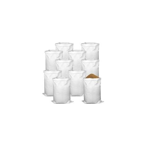Lot de 10 Sacs à Gravat 55x95 cm 55kg, Toile Polypropylène Résistante Réutilisable pour Chantier, Déchets Jardin et Sable