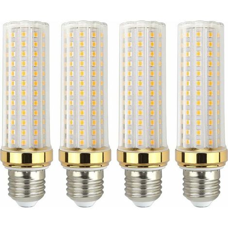 [MAI UTILIZZATO]Lampadina LED E27 bianco caldo 20W, equivalente a lampada alogena E27 150W, lampadina LED E27 bianco caldo per garage/studio, confezione da 4, (1/4)