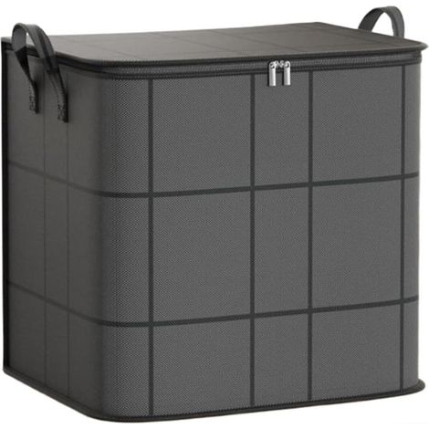 Sac de rangement empilable et imperméable pour vêtements et literie, tissu non tissé avec fermeture éclair et poignée, boîte de rangement légère et résistante à l'humidité pour l'organisation de la (1/5)