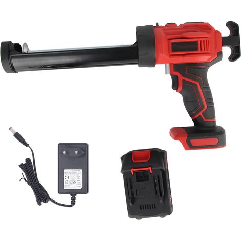 [JAMAIS UTILISÉ]Pistolet à calfeutrer sans fil, pistolet à calfeutrer électrique à piles avec lumière LED pour cartouches de mastic de 283 ml (10 oz), prise UE 100-240 V (1/5)