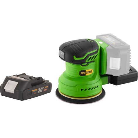 Procraft PX20BLbb Akku Exzenterschleifer 20 V 125 mm Brushless + 1x Akku 2,0 Ah - ohne Ladegerät