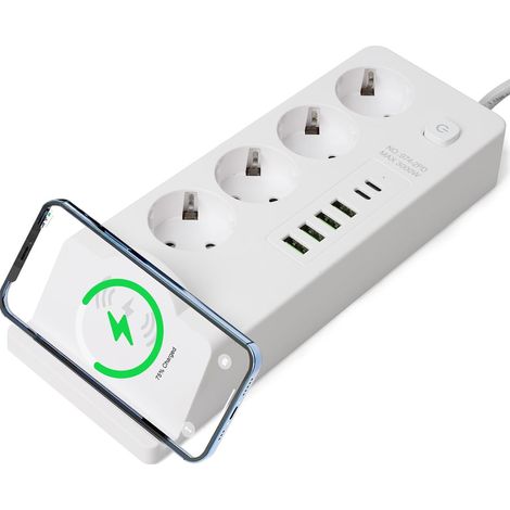 Multiprise de charge sans fil pour téléphone portable aux normes européennes avec câble, prise USB, carte de prise russe, multiprise PD, commerce extérieur transfrontalier (1/5)