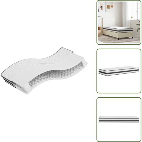 The Living Store Matelas à ressorts bonnell moyen 90x190 cm - Matelas À Ressorts - Matelas Bonnell - Matelas Confortable - Matelas Double - Literie (1/5)