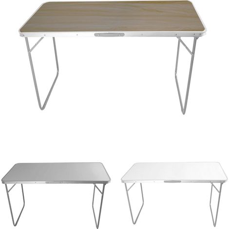 Mesa Plegable Camping Playa– Mesa Jardin Portátil de Acero con Asas para Jardín, Terraza, Camping o Playa (1/5)