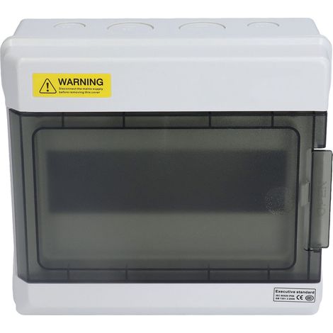 Boîte de distribution électrique extérieure étanche IP66, rail DIN, disjoncteur MCB SGKJ 9 modules, coffret de dérivation étanche pour tableau électrique. (1/5)