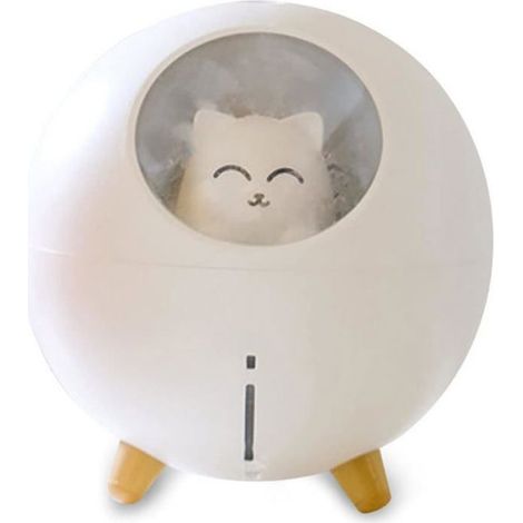 Planet Cat Luftbefeuchter für Zuhause, 220 ml, Kaltnebel mit 7-farbiger Beleuchtung, automatische Abschaltung, Sprühfunktion (1/4)