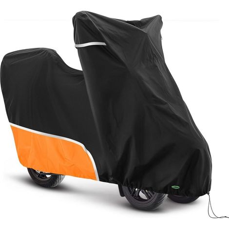 Motorradabdeckung mit Kofferraum für Piaggio MP3, wasserdicht, 420D Oxford, orange (1/5)
