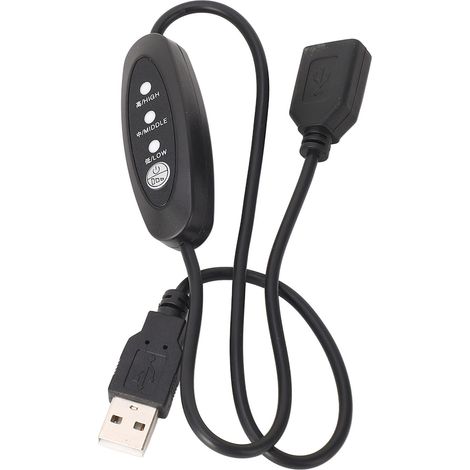 Rallonge USB 5 V pour thermostat, avec câble de contrôle de température, gaine isolante flexible en PVC, entrée mâle et sortie femelle. (1/5)