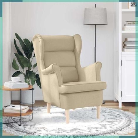 Fauteuil - 4016902 - crème - tissu 100% polyester - 74x84x100 cm (1/5)