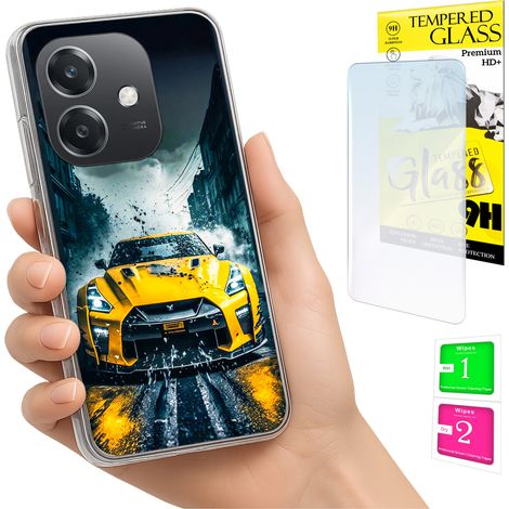 Custodia per Oppo A40 / A40m / A60 5G, cover fotografica, cover posteriore in vetro 9H. (1/5)