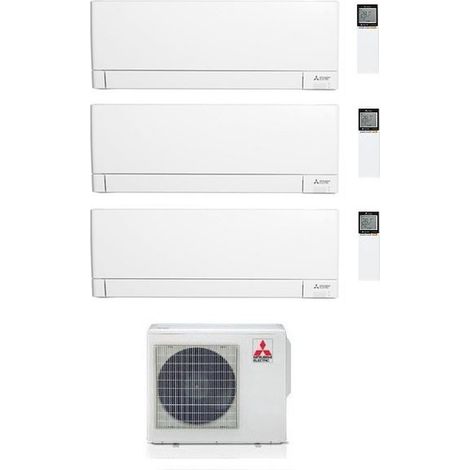 Mitsubishi Condizionatore trialsplit inverter 9000+9000+15000 BTU WI-FI PLUS codice prod: MSZ-AY25(2)42VGKP MXZ-3F68VF4