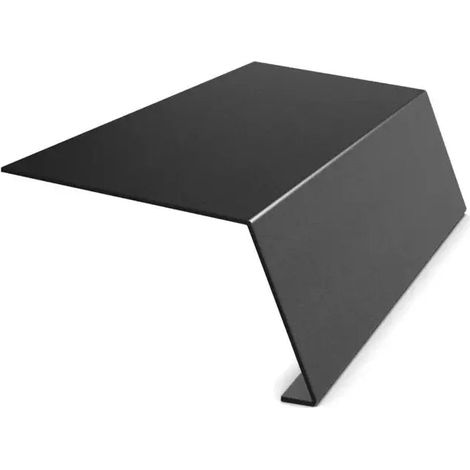 Bordure basse, mat, 2000 × 208 × 0,5 mm, noir mat RAL 9005