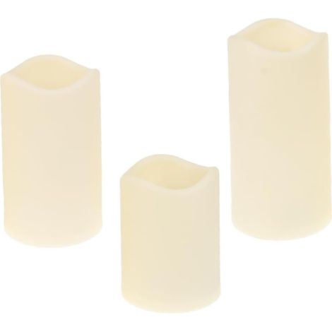 3 Pièces lumière de bougie menée bougies LED en cire (1/5)