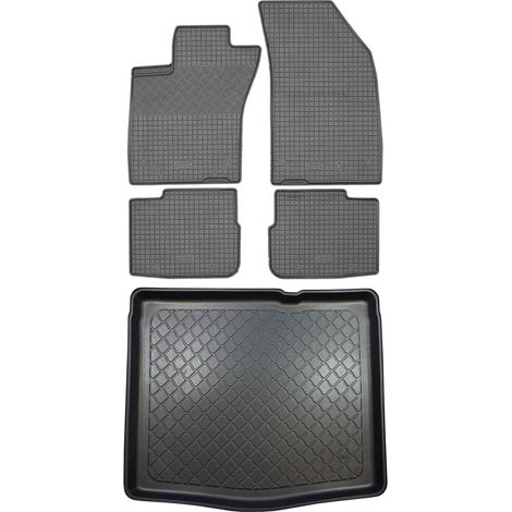 Fiat Tipo Hatchback (5 puertas) desde 02.2017 SET - alfombrillas de goma para coche + alfombrilla para maletero (1/5)