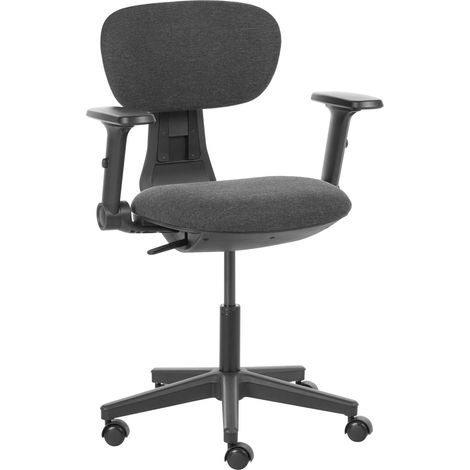 Silla de oficina ergonómica respaldo ajustable asiento deslizante reposabrazos ajustables soporte lumbar negro Core (1/5)