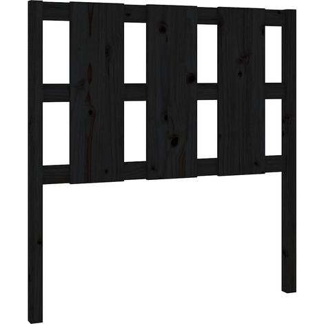 Maison Exclusive - Cabecero de cama madera maciza de pino negro 1