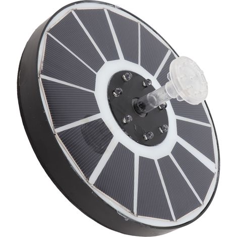 Beleuchteter Solarbrunnen mit 8 Düsen, 3,5 W, 900 mAh, farbenfroh und leistungsstark, ideal für Vogeltränken und Gärten. Transparente Düse. (1/5)