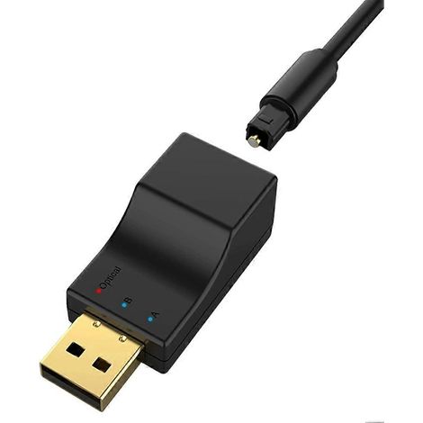 Émetteur audio Bluetooth, adaptateur sans fil USB optique double flux multipoint stéréo à faible latence (1/5)