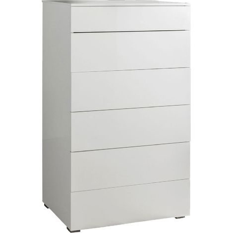 CASSETTONE LINEA 'PRIVILEGIO' cm. 44 x 70 x h.118 - bianco (6 cassetti)  - COMPOSAD