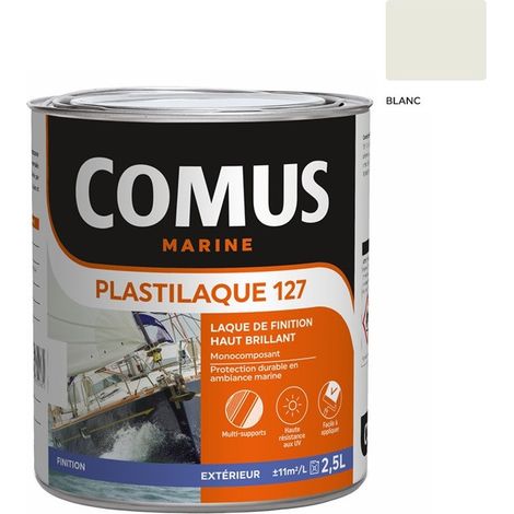 PLASTILAQUE 127 BLANC 2.5L - Laque marine de finition Brillante haut de gamme - COMUS MARINE