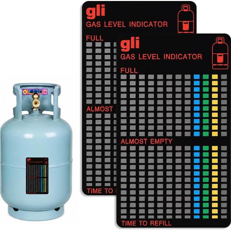 2 pièces Indicateur de niveau de gaz bouteille magnétique - Testeur propane et butane, jauge pour caravane, voyage et camping (1/5)