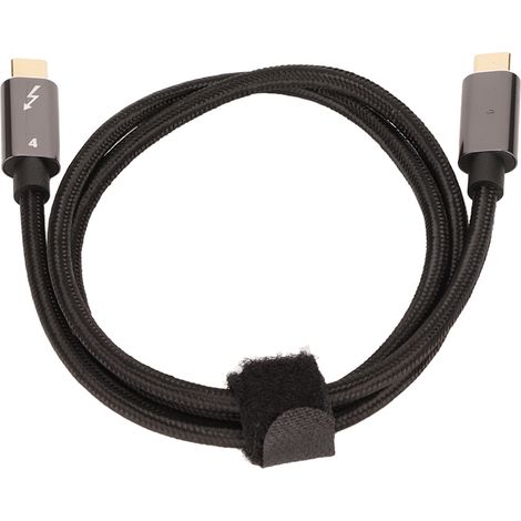 Câble de données Thunderbolt 4 Type-C à double tête complet, charge rapide PD 100W, câble de projection d'écran HD 8K, câble de données USB 4 de transfert de 40 Go, 80 cm. (1/5)
