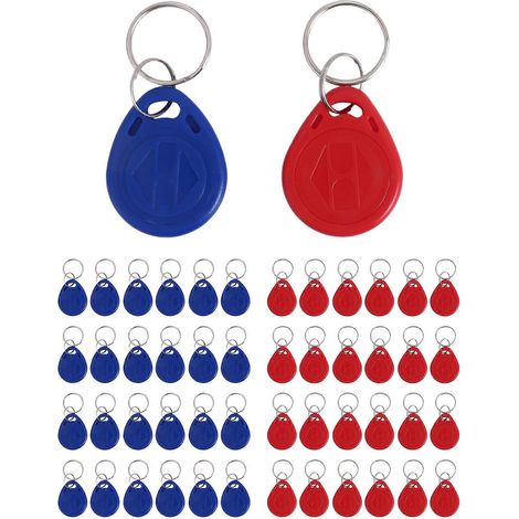 Système de contrôle d'accès par porte-clés RFID à induction en champ proche TK4100 (50 unités, 125 kHz) (1/5)