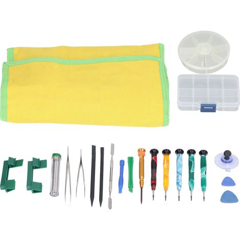 Kit d'ouverture électronique, outil de réparation pour smartphones, ordinateurs portables et tablettes, avec boîte de rangement pliable. (1/5)